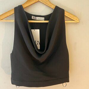Black Zara Sleeveless Top Size XS - NEW WITH TAG